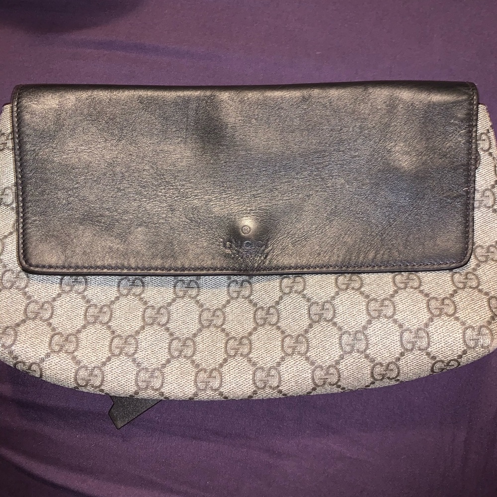 Gucci Monogram belt bag with leather